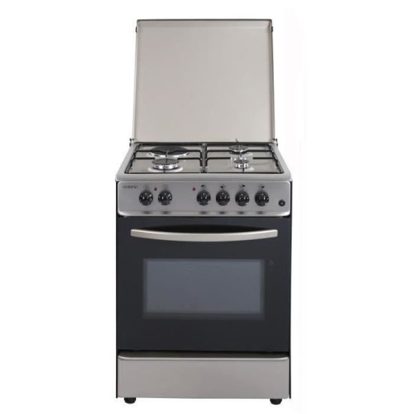 OCEANIC OCEACM6060IX8 - Cuisinière table mixte gaz / électrique-4 foyers-Four convection naturelle-65 L-A-L 60 x H 85cm - Inox